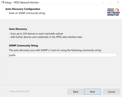 Setup Dialog: Auto-Discovery Configuration Setup Dialog: Auto-Discovery Configuration