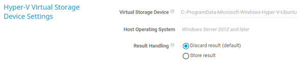 Hyper-V Virtual Storage Device Settings Hyper-V Virtual Storage Device Settings
